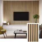 AcoustiLine™ Präzisions-Akustiklamellenplatte – Smoked Oak (2,7 m × 1,10 m)