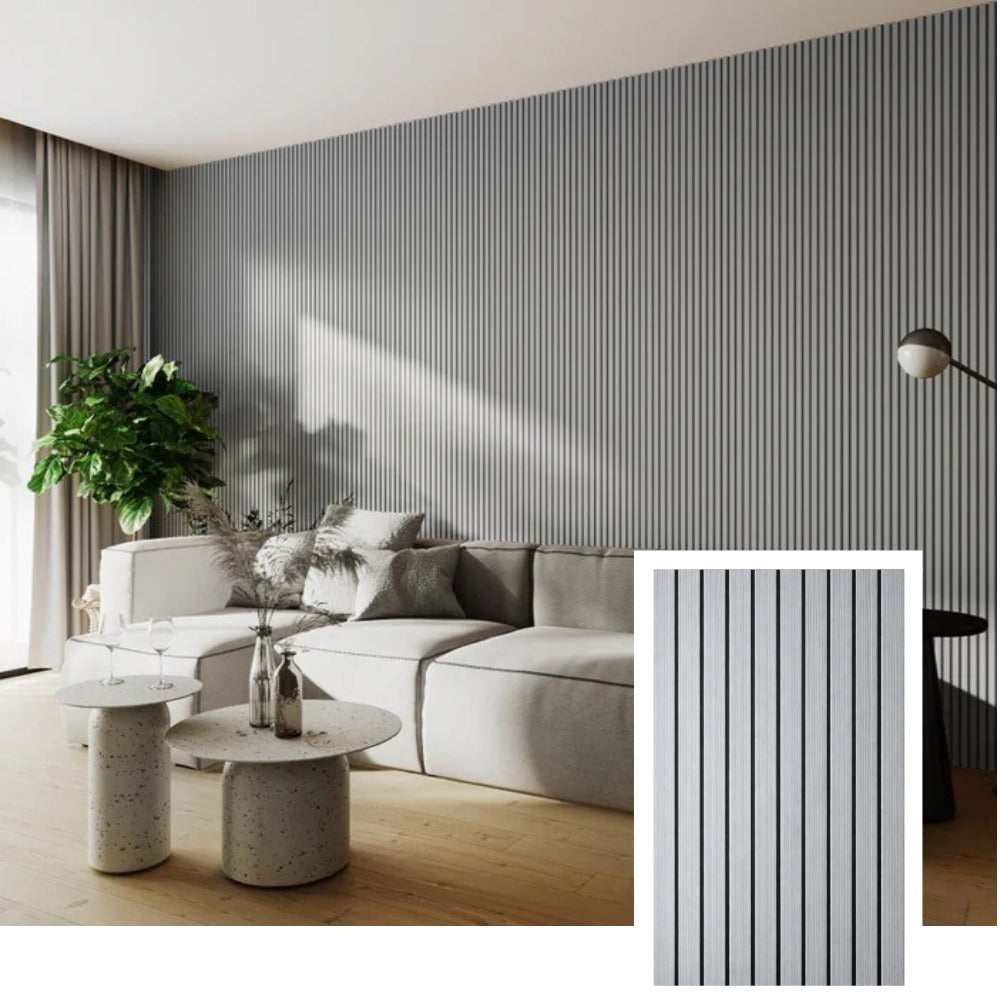 AcoustiLine™ Präzisions-Akustiklamellenplatte – Smoked Oak (2,7 m × 1,10 m)