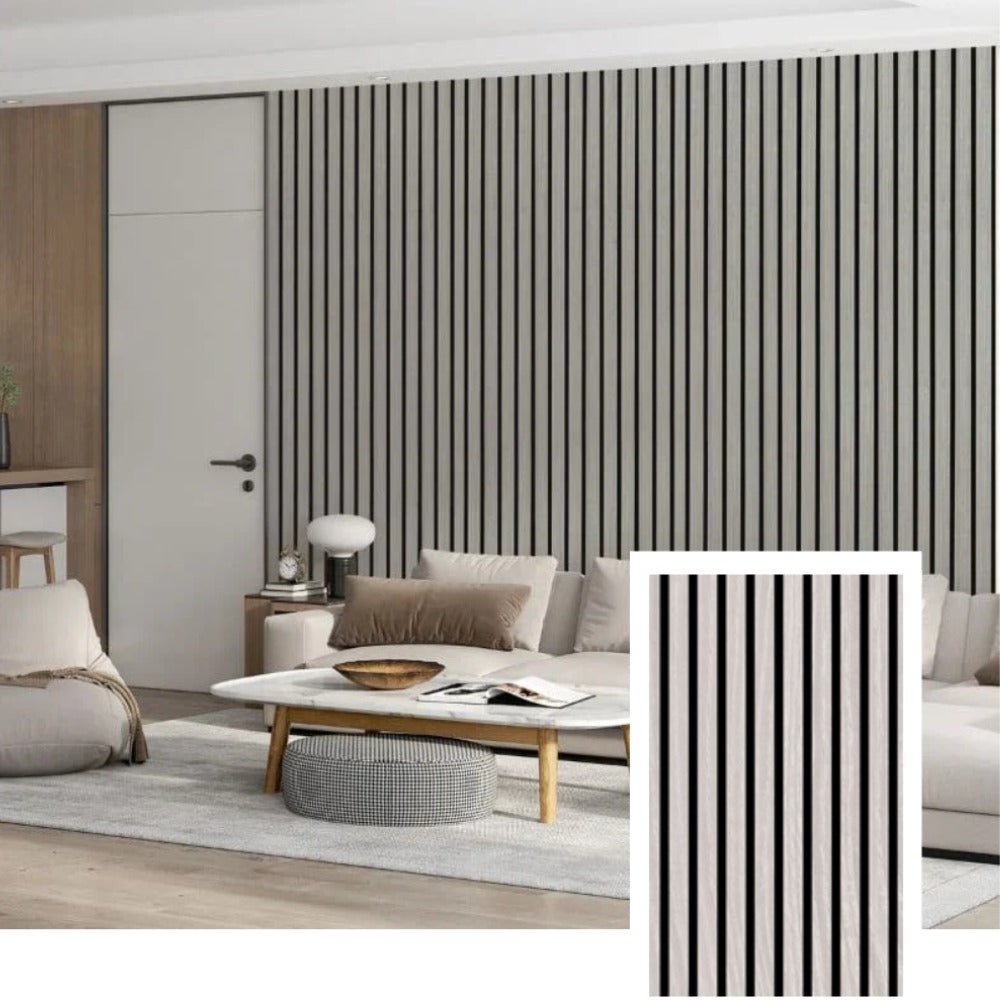 AcoustiLine™ Präzisions-Akustiklamellenplatte – Smoked Oak (2,7 m × 1,10 m)